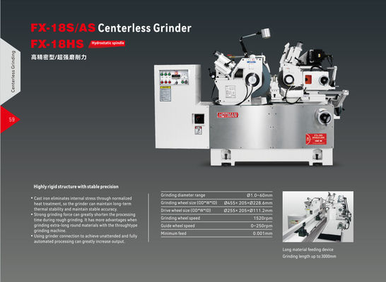 Système CNC Machine de meulage sans centre Siemens 828D avec système de circuit japonais Fuji et puissance du moteur de la roue de meulage de 2 à 15 kW