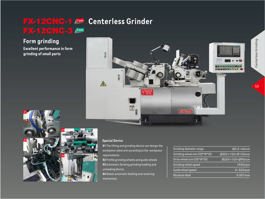 1950RPM vitesse de la roue de meulage Machine de meulage sans centre automatisée pour le meulage de précision